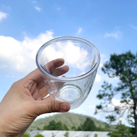 Gobelet en plastique à double paroi, verre à double paroi pour thé et café, 11 oz, SAN AS Tritan, tasse à double paroi
