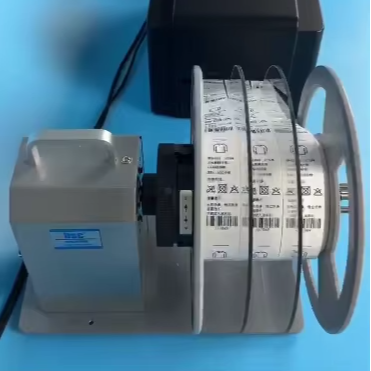 Wholesale Supply Auto Sync Electric Label Rewinder Self-adhesive Label Winding Machine for Printer Tabletop Label Rewinder