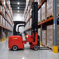 Chariot élévateur articulé VNA à batterie, capacité de levage 2000 kg, portée 10 mètres, pour allées étroites