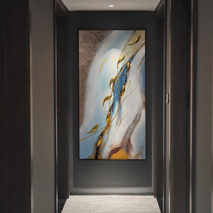 Hand Painted Oil <b>Painting</b> Abstract Art 3D Textured Metal <b>Frame</b> Entrance Hall Decorative Wall Art Living Room Sofa Hanging - Product Image 3