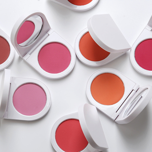 Tanpa Logo perona pipi bedak padat Makeup Label pribadi bubuk Vegan perona pipi Vegan perona pipi pigmen tahan air - Product Image 4