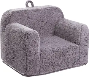 Silla de espuma para niños pequeños y niñas, silla de Sherpa suave y cómoda para niños, sofá para niños