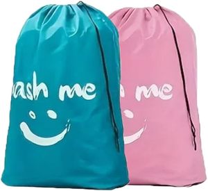 Sac de voyage extra large imprimé et lavable pour vêtements sales, organisateur de linge en nylon avec cordon de serrage pour le camping - Product Image 4