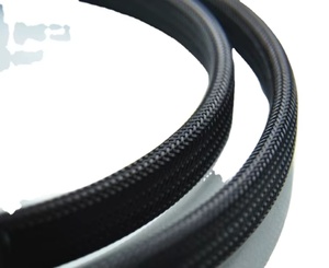 ปลอกหุ้มสายไฟแบบถักที่มีความยืดหยุ่นสูงวัสดุโพลีเอสเตอร์ปลอกหุ้มป้องกันสายไฟ - Product Image 1