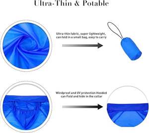 Veste <span class=keywords><strong>de</strong></span> protection solaire ultra légère, fine, respirante et pliable, veste <span class=keywords><strong>de</strong></span> cyclisme d'extérieur avec capuche, vêtement <span class=keywords><strong>de</strong></span> protection pour hommes et femmes - Product Image 4