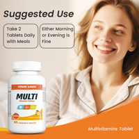Tablet Kunyah Multivitamin untuk Dewasa - 13 Vitamin Esensial dengan Vitamin C, D3 & B12 untuk Mendukung Imunitas & Energi, 60 Tablet