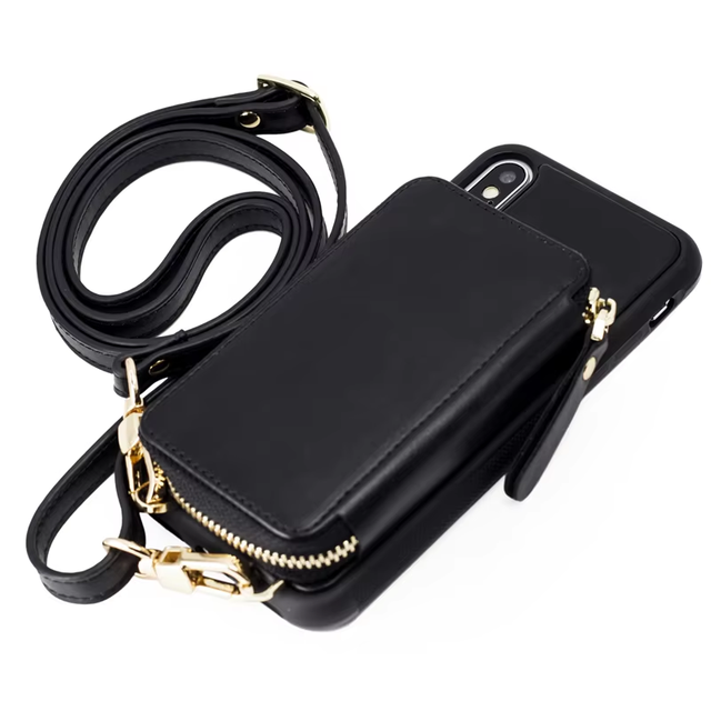 New Fashion Crossbody Genuine Leather Phone Case Card Holder Strap for / X/XS-Luxury Design Aarons Manufacturer