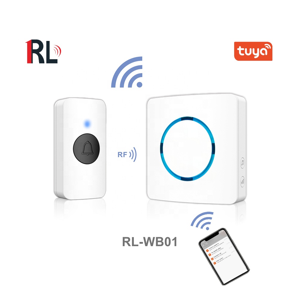 Tuya easy to install smart home waterproof wireless wifi doorbell wireless AC ring doorbell