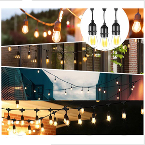 10m Heavy Duty Outdoor Light Cable E27 Commercial Grade Waterproof for DIY Party <strong>Garden</strong> Patio Holiday Festoon <strong>String</strong> - Product Image 6