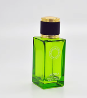 Flacon de parfum vide en verre vert rectangulaire de 50 ml, conception ODM OEM