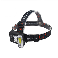 Lampe frontale LED carrée rechargeable au lithium-ion avec détecteur de mouvement, faisceau réglable, projecteur latéral COB, lumière du jour 6000K, étanche IP44