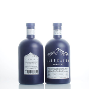 Botellas de Vidrio Redondas de 750 ml para Licor, Whisky, Vodka, Brandy y Otras Bebidas Espirituosas, Color <span class=keywords><strong>Azul</strong></span> Personalizado, con Tapón de Corcho - Product Image 4