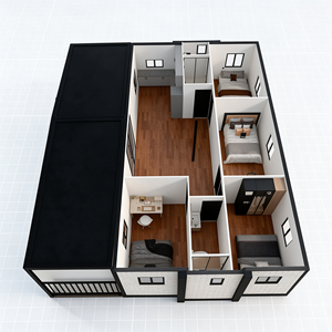 Mini-maisons modernes en conteneurs préfabriqués de 40/30/20 pieds pour maison d'hôtes, location vacances, bureau de jardin, bureau de chantier, complexe hôtelier - Product Image 2