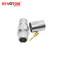 Connecteur coaxial RF QMA mâle droit pour câble RG8, convertisseur QMA en cuivre, en stock