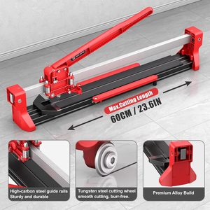 חותך אריחים ידני נייד עם מדריך חיתוך בלייזר, חותך אריחי פורצלן עם בסיס אלומיניום כפול וגלגל טונגסטן קרביד מקסימלי - Product Image 3