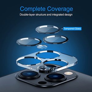 Protecteur d'écran d'objectif d'appareil photo de qualité AAA pour iPhone 14 Pro Protection améliorée du téléphone portable pour l'objectif de l'appareil photo du téléphone - Product Image 3