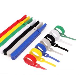 Attache-câble personnalisé avec logo, bande auto-agrippante double face, écologique, longueur 125 mm, largeur 12 mm - Product Image 1