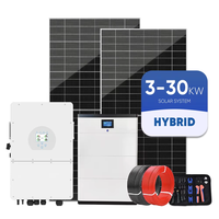 Sistema de Seguimiento de Paneles Solares de 15kw Fuera de la Red, Sistema Solar Híbrido de 20kw, Sistemas Completos de Energía Solar para el Hogar con Baterías