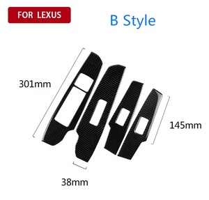 <span class=keywords><strong>Autocollant</strong></span> de cadre de panneau de commande de lève-<span class=keywords><strong>vitre</strong></span> en fibre de carbone pour LEXUS IS250 13-19 Accessoires de garniture intérieure - Product Image 3