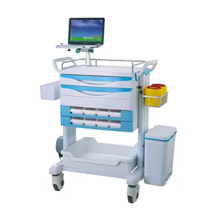 医疗办公室用轮式移动可调滚动医院级笔记本电脑推车