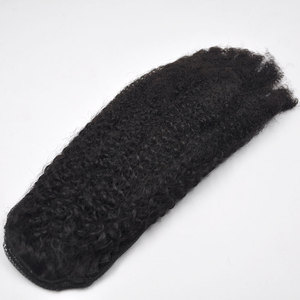 Venta al por mayor Remy Long Wavy Ponytail Hair Afro Kinky Curly Cordón Coletas Clip <span class=keywords><strong>en</strong></span> Hairpiece Ponytail - Product Image 5