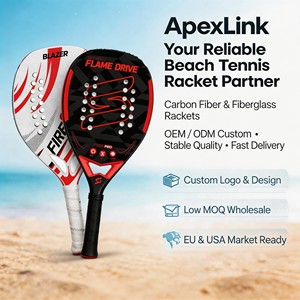 Raquette de beach tennis en fibre de carbone, puissance et attaque, haute stabilité, OEM personnalisé, revêtement UD Grit, surface 3K 12K 18K, professionnelle - Product Image 6