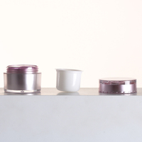 Pot en acrylique fantaisie de 10 g, 30 ml, 30 g, 1 oz, récipient cosmétique vide avec bouchon en forme de rose