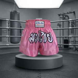 Shorts de kick-boxing Muay Thai roses pour hommes adultes - Product Image 2