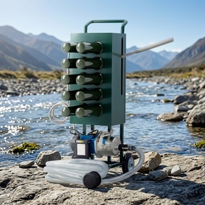 Sistema Portátil Integrado Manual-Eléctrico de Purificación de Agua de Emergencia de 500L/H con Filtro Cerámico UF Lavable para Exteriores - Product Image 1