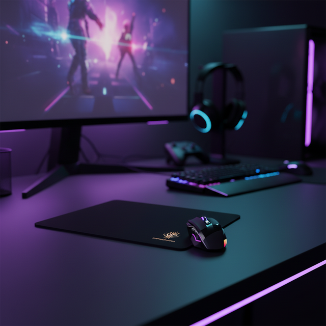 Tigerwings 2025 Smooth Non-slip Rubber Base High Quality Glass Gaming Office Custom Mouse Pad Mousepad
