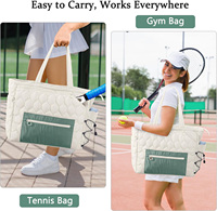 Sac de sport multifonctionnel imperméable pour raquettes de tennis, pickleball et badminton avec compartiment à chaussures