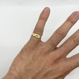 Anillo de Cóctel con Diseño Vintage de Latón Chapado en Oro de 14k, Estilo Nugget Smashing, para Hombre/Mujer - Product Image 3