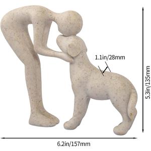 Escultura de Perro de Resina, Decoración para el Hogar, Figura con Diseño de Dibujos Animados, para Oficina, Sala de Estar, Dormitorio, Regalos de Navidad para Amantes de las <span class=keywords><strong>Mascotas</strong></span> - Product Image 2