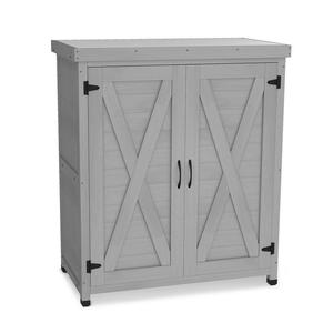 Armoire à outils en bois massif JX Outdoor, avec une grande capacité de rangement, peut stocker divers outils, de haute qualité et économique - Product Image 3