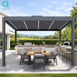 Kits de pergola motorisée à toit à lamelles en aluminium sur mesure QINGYING - Product Image 1