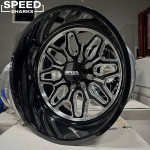 Rines de 28 Pulgadas 22x12 26x14 28x14 6x5.5 6x139.7, Rines Profundos de <span class=keywords><strong>6</strong></span> Birlos para Chevy Silverado 1500, Rines Forjados Pulidos, Cromados Personalizados - Product Image 3