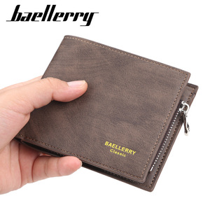 กระเป๋าสตางค์ผู้ชายแบบสั้น Baellerry หนัง PU ช่องใส่บัตรหลายช่อง ซิปแนวนอน กระเป๋าใส่เหรียญ สไตล์คลาสสิก - Product Image 5
