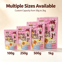 Sachet Doypack Personnalisé en PET CPP de Qualité Alimentaire, Épaisseur 10c, avec Fermeture Zip Refermable pour Emballage de Snacks, Biscuits et Sachima