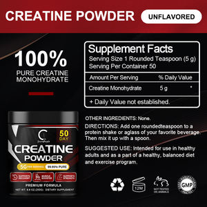 250g 100% pura creatina monoidrato promuovere la crescita muscolare creatina in polvere nutrizione sportiva per l'uomo - Product Image 2