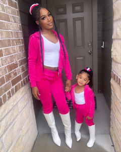 Conjunto de Terciopelo para Mamá e Hija, Leggings Rectos Suaves y Lisos para Niñas, Ropa de Otoño Invierno 2026, <span class=keywords><strong>Moda</strong></span> OEM - Product Image 2