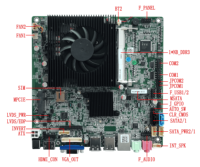 Placa base Industrial Mini ITX QM8680L RJ45LAN 2COM 6USB2.0 SATA Mini-PCIE puertos 70W de potencia para placa de Control de máquina expendedora