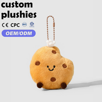 Pendentif en peluche doux et moelleux personnalisé en forme de pain de dessin animé, plusieurs styles, porte-clés en peluche alimentaire pour les fans de boulangerie