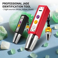 Lampe torche d'identification de jade à tête en acier DUNFBIRD JY36F-3, lumière blanche, jaune, UV 365nm, torche d'inspection pour pierres précieuses et bijoux, lampe torche LED