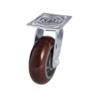 Ruedas Giratorias de Acero de 6 Pulgadas con Rodamientos de Bolas/Rodamientos de Poliuretano, Superficie Galvanizada - Ruedas Industriales de PU Compatibles con OEM - Product Image 2