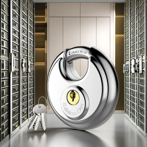 Candado de disco antirrobo <span class=keywords><strong>circular</strong></span> sólido de acero inoxidable OEM Candado de tipo con llave pesada - Product Image 2