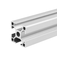 Profilé en alliage d'aluminium industriel, norme européenne 3030L-2.2, tube carré série 6000, longueur personnalisable, service de découpe