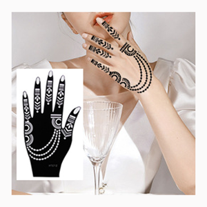 Prix le plus bas Art corporel pochoir de tatouage au henné temporaire pochoir autocollant de tatouage en gros pochoirs de tatouage réutilisables - Product Image 1