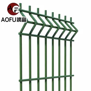 Guangzhou factory galvanized steel mesh fence /metal fences panels/v mesh post and fence
