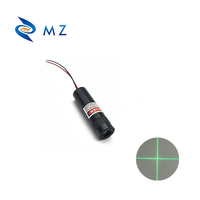 MZLASER Nouveau module de diode laser croisée de qualité industrielle, compact, à mise au point réglable, D12mm, 520nm, 3V 5V 12V 24V, 10mW, Classe 3B