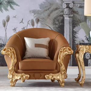 Sofá de Madera Maciza Estilo Francés para <span class=keywords><strong>Sala</strong></span> de Estar, Muebles de Lujo Estilo Europeo para <span class=keywords><strong>Sala</strong></span> de Estar de Villa Grande - Product Image 4